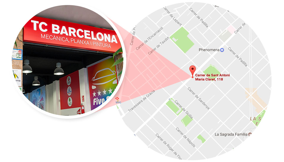 Zona de influencia TC Barcelona
